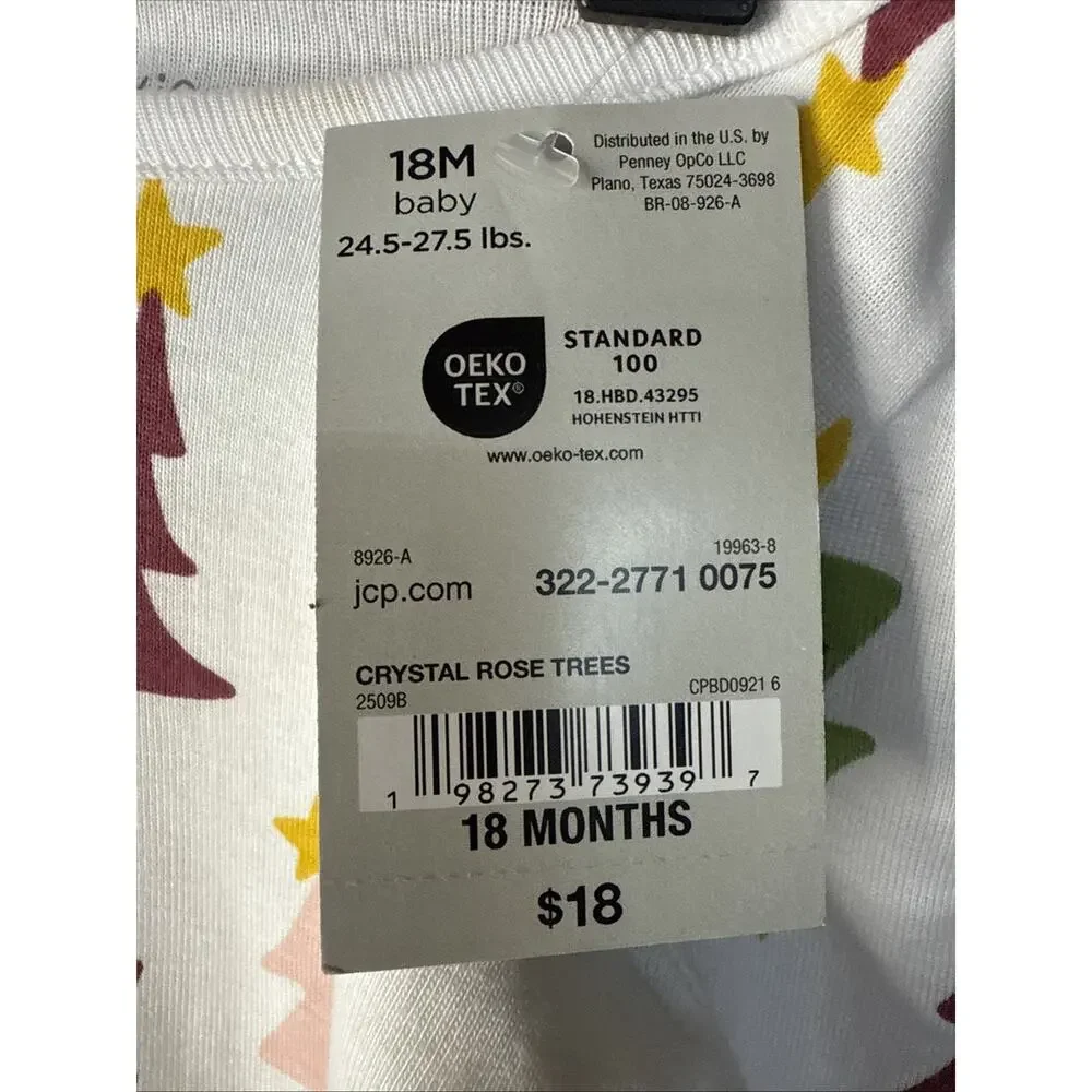 Ok!e Dokie Crystal Rose Trees Bodysuit And Leggings 18 Months